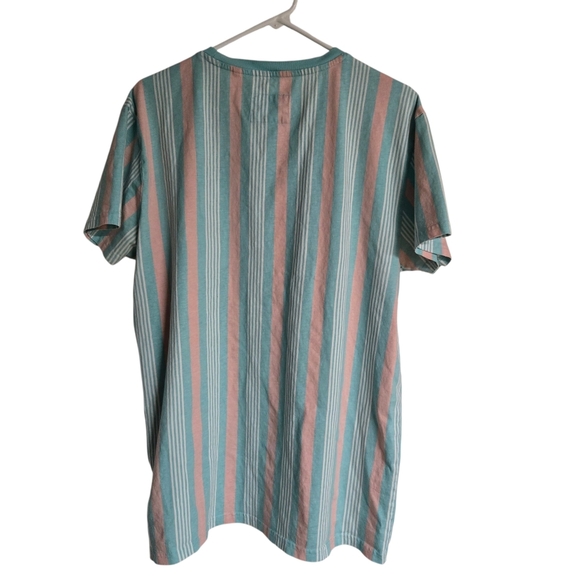 Guess Los Angeles Crumley Striped Crew T-Shirt XL Embroidered - Picture 2 of 5